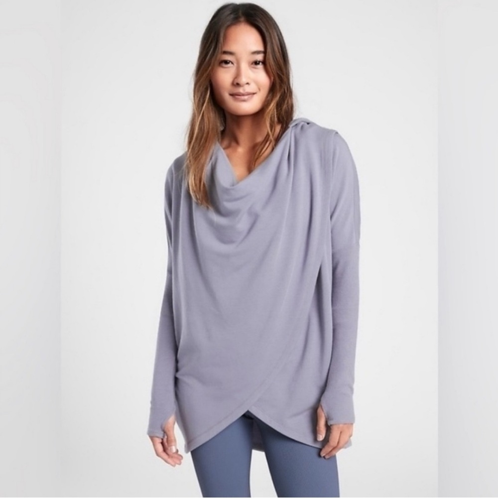 ATHLETA Purana Wrap Sweatshirt Purple